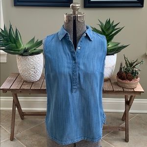 Soft denim Talbots tank top XS
